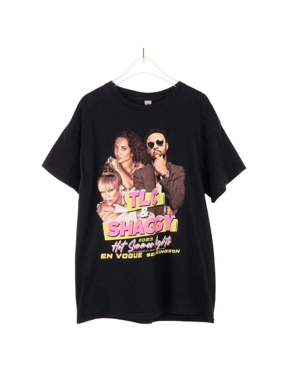 TLC & Shaggy Hot Summer Nights Tour Concert Tee Black Graphic T-Shirt Large
